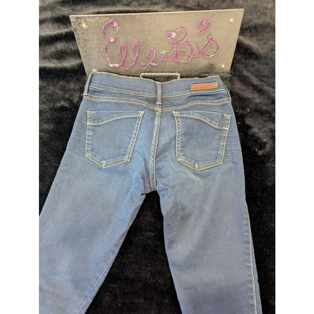 EUC Express Blue Wash Jean Legging 0